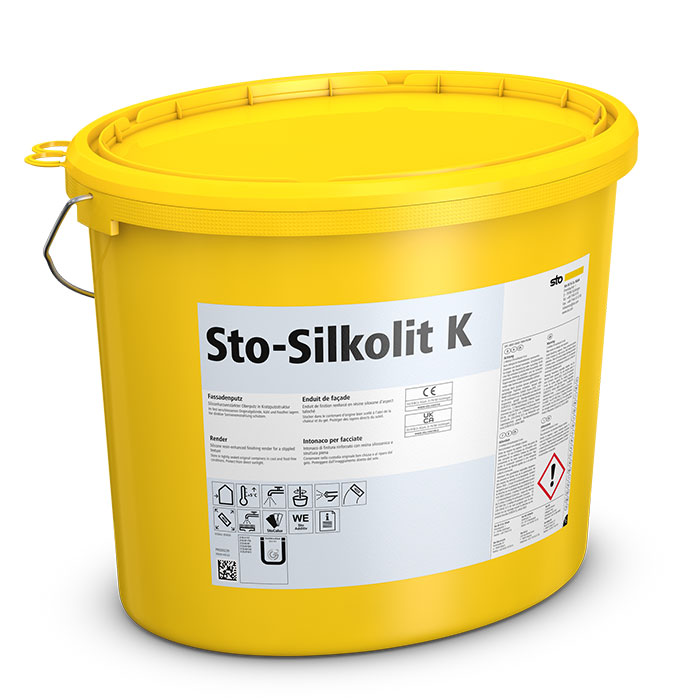 Silkolit K 2 Tencuială de finisaj îmbunătățită cu rășină siliconică, 2mm, 25kg